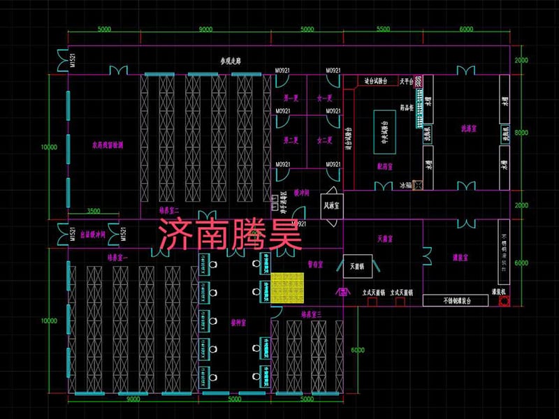 1000平米组培室平面设计图