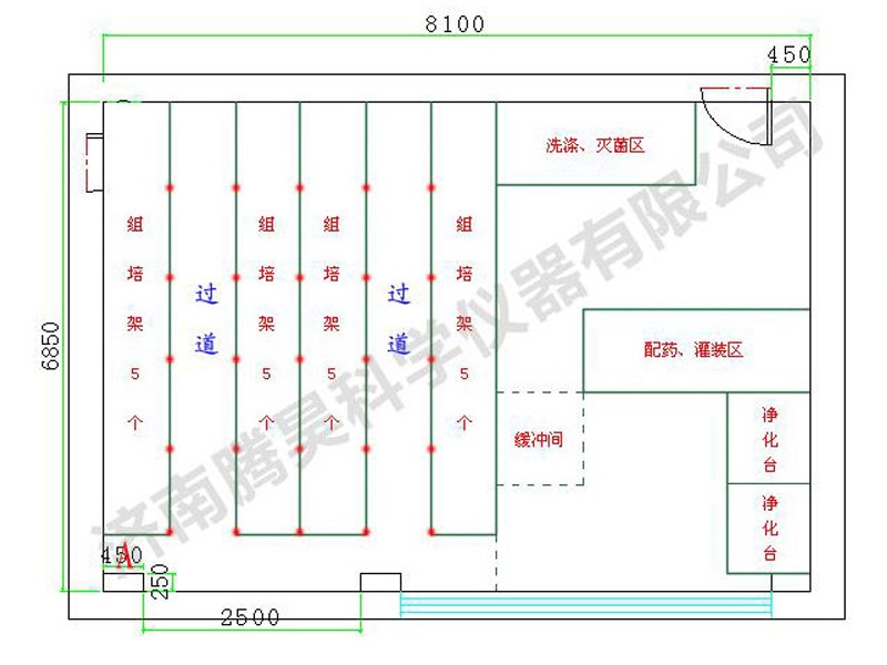 80平米组培室平面设计图