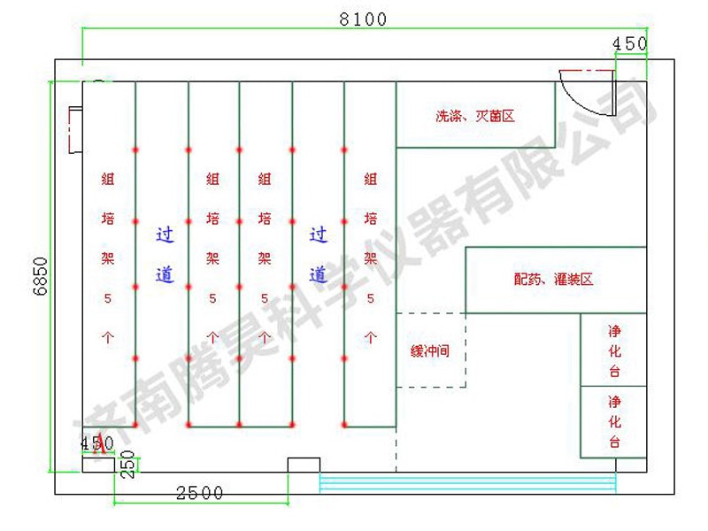 80平米组培室平面设计图