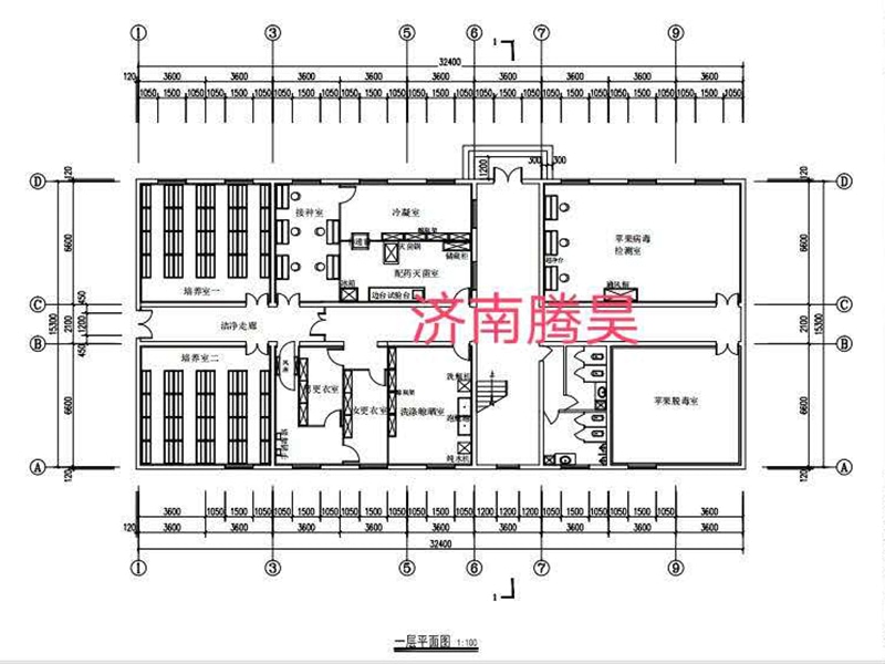 600平米组培室平面设计建设图