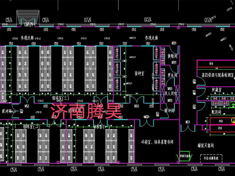 陕西组培室平面净化设计图