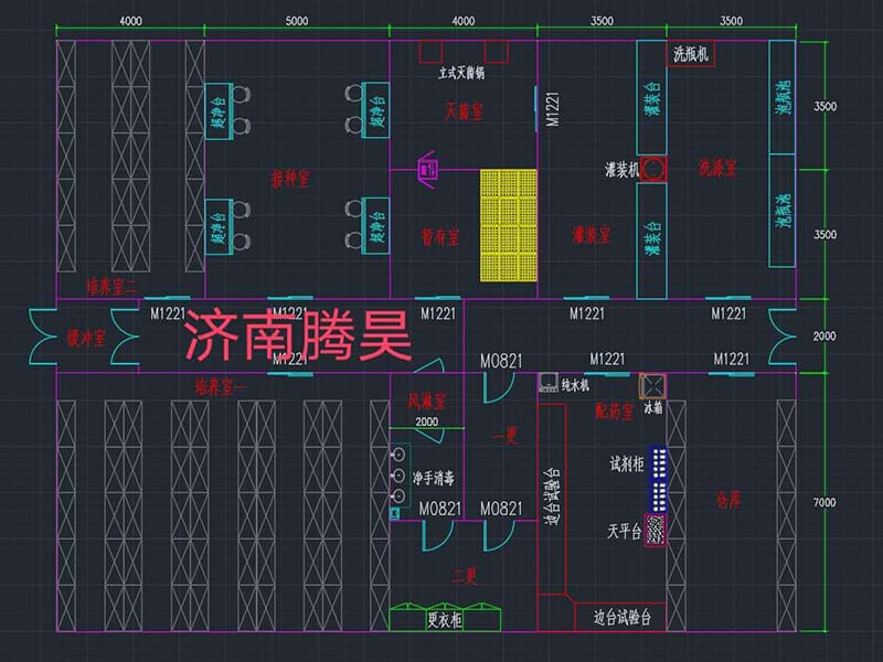 1000平米组培室平面设计图