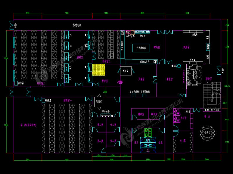 1000平组培室平面设计图