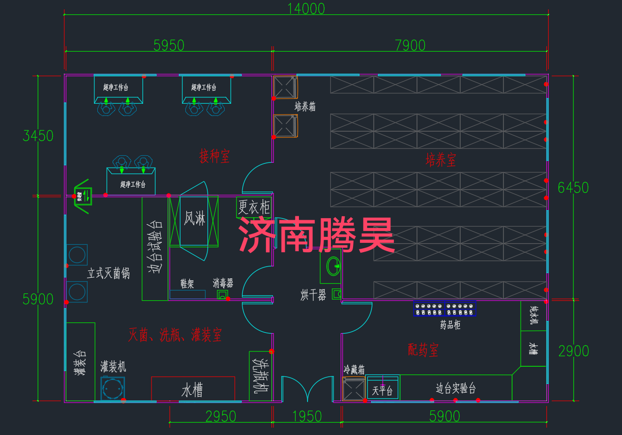 150平米组培室设计建设图